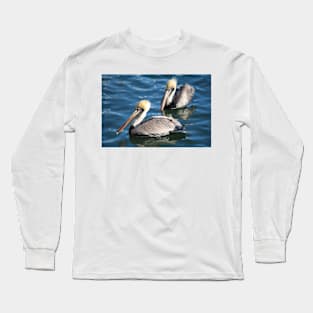 Two Beautiful Pelicans Long Sleeve T-Shirt